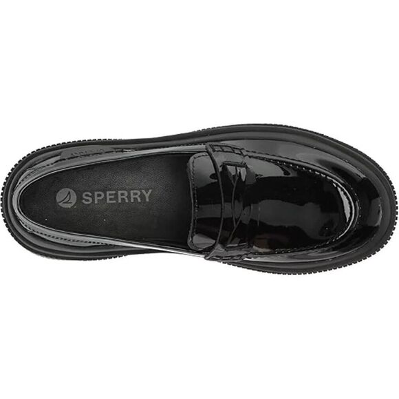 New! SPERRY Women's Highland Platform Loafer in Black Leather Size 9.5 #STS88575 - Picture 3 of 8